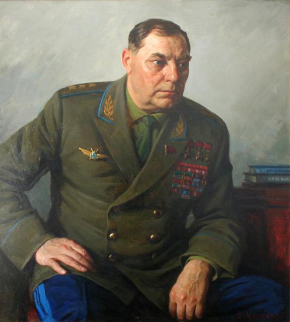Щербаков Б.В. Портрет летчика Александра Покрышкина, трижды Героя Советского Союза. Щербаков Б.В. Портрет летчика Александра Покрышкина, трижды Героя Советского Союза.
